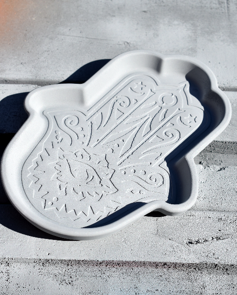 Hamsa Concrete Dish